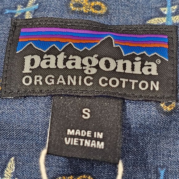 NEW! Patagonia Go To Shirt (Flying Climb / Tidepool Blue) Size Small - Picture 8 of 9